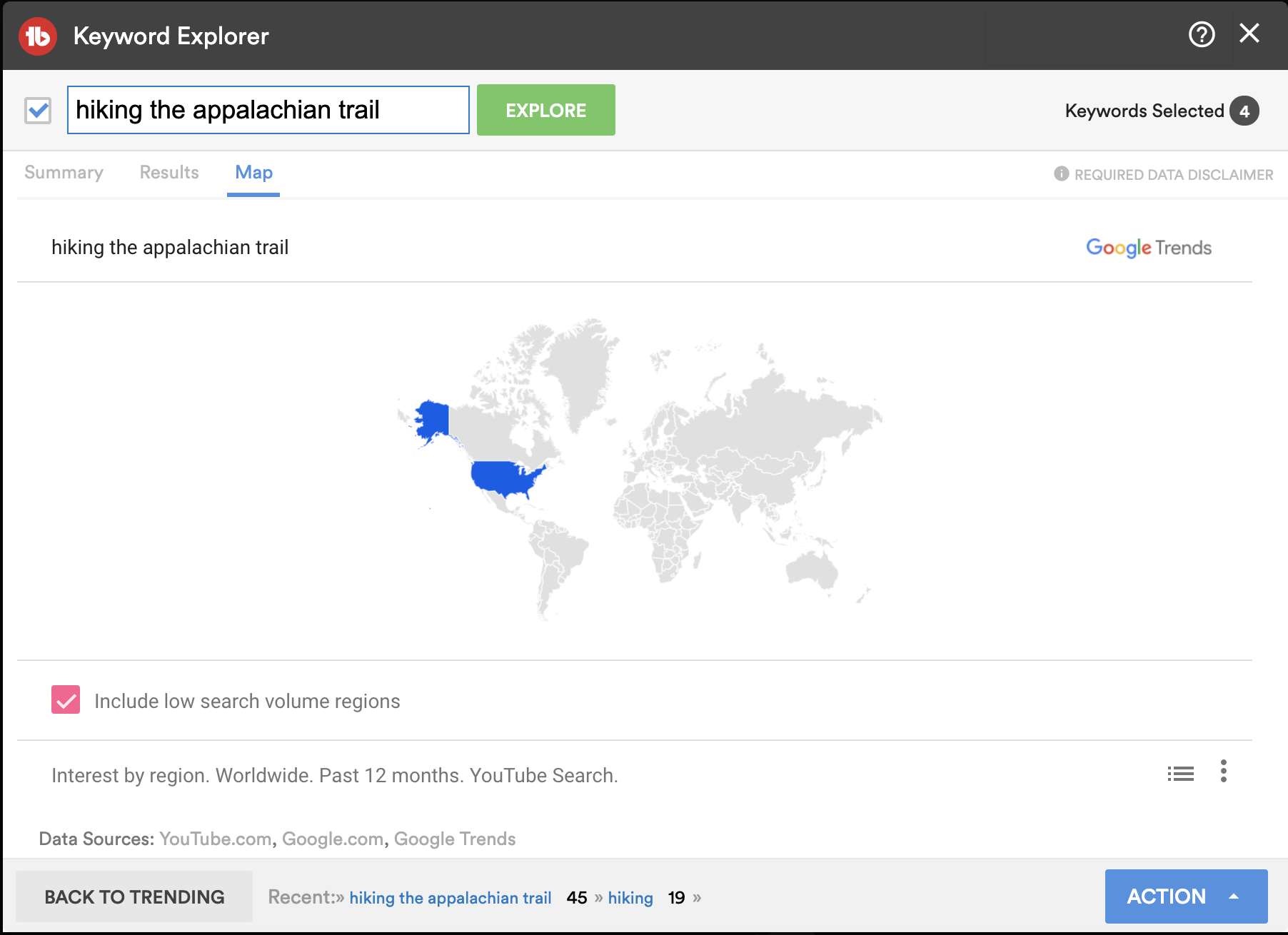 TubeBuddy 中的"地图"选项卡