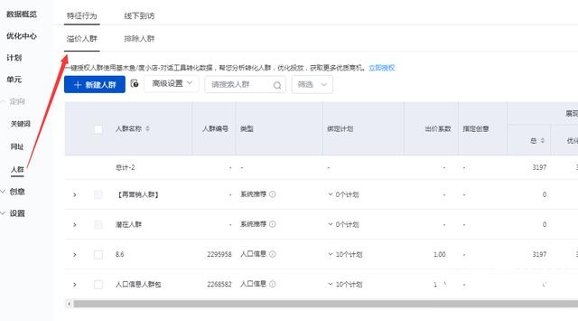 百度推广ecpc计划人群设置