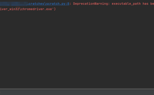 Python selenium 报错: DeprecationWarning: executable_path has been deprecated, please pass in a Service object *...解决